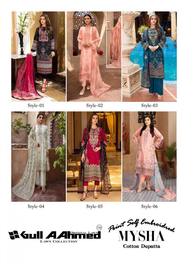 Gulahmed Mysha Vol-1 Lawn Cotton Designer Exclusive Dress Material